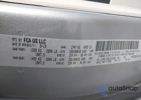 2020 Chrysler Pacifica Limited из США, поврежденный, VIN 2C4RC1GGXLR107350